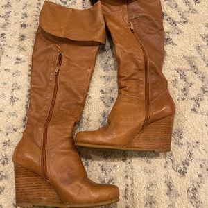 Chinese Laundry Over Knee Leather Boots